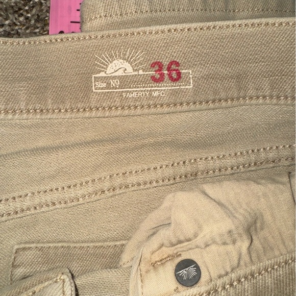 Faherty Stretch Terry 5 Pocket Pant size 36 - Picture 7 of 10